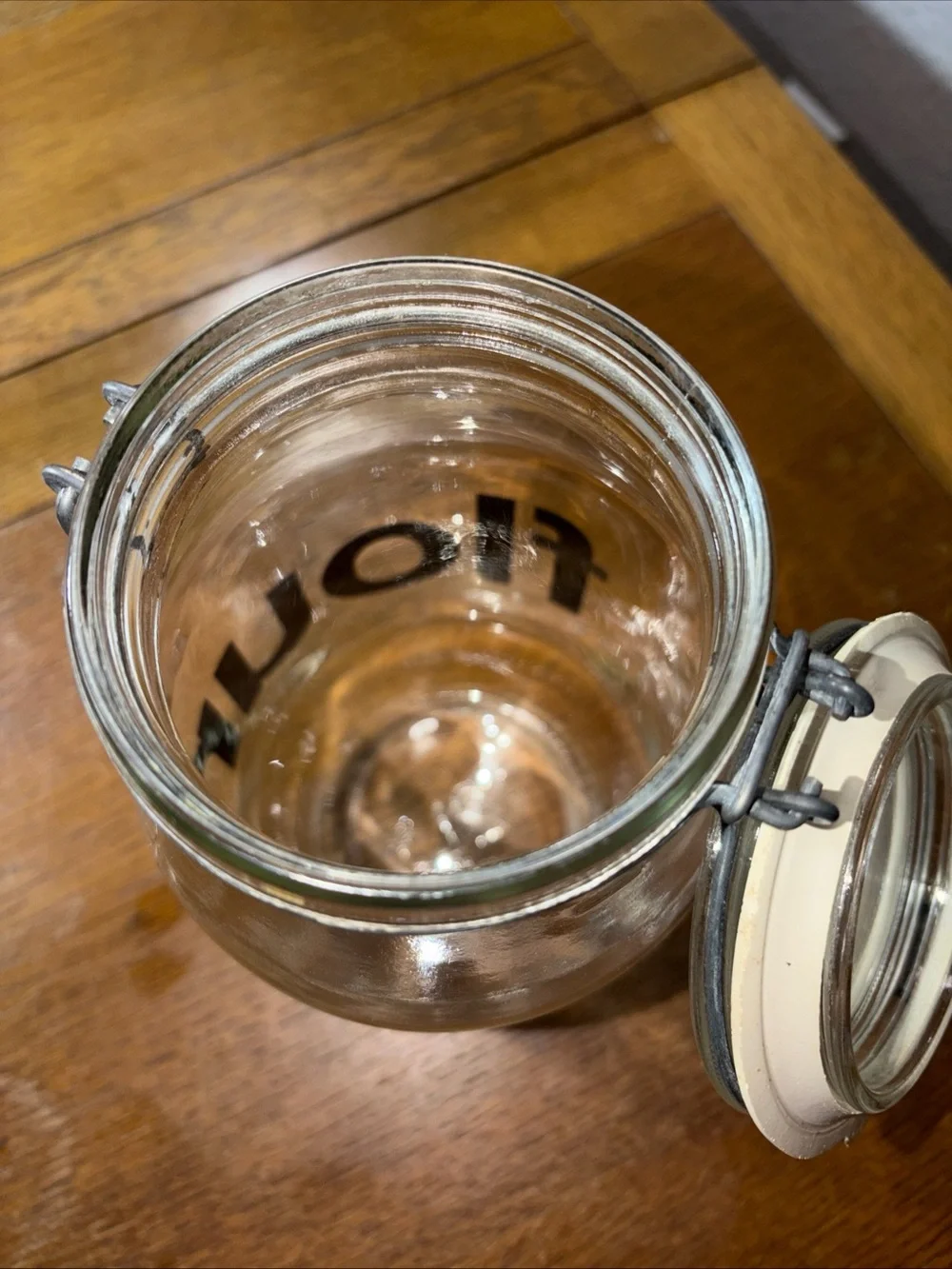Vintage Triomphe France Medium Glass Jar/Canister 